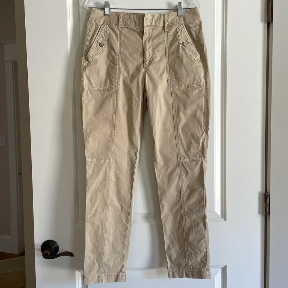 White House Black Market Beige Cropped Pants